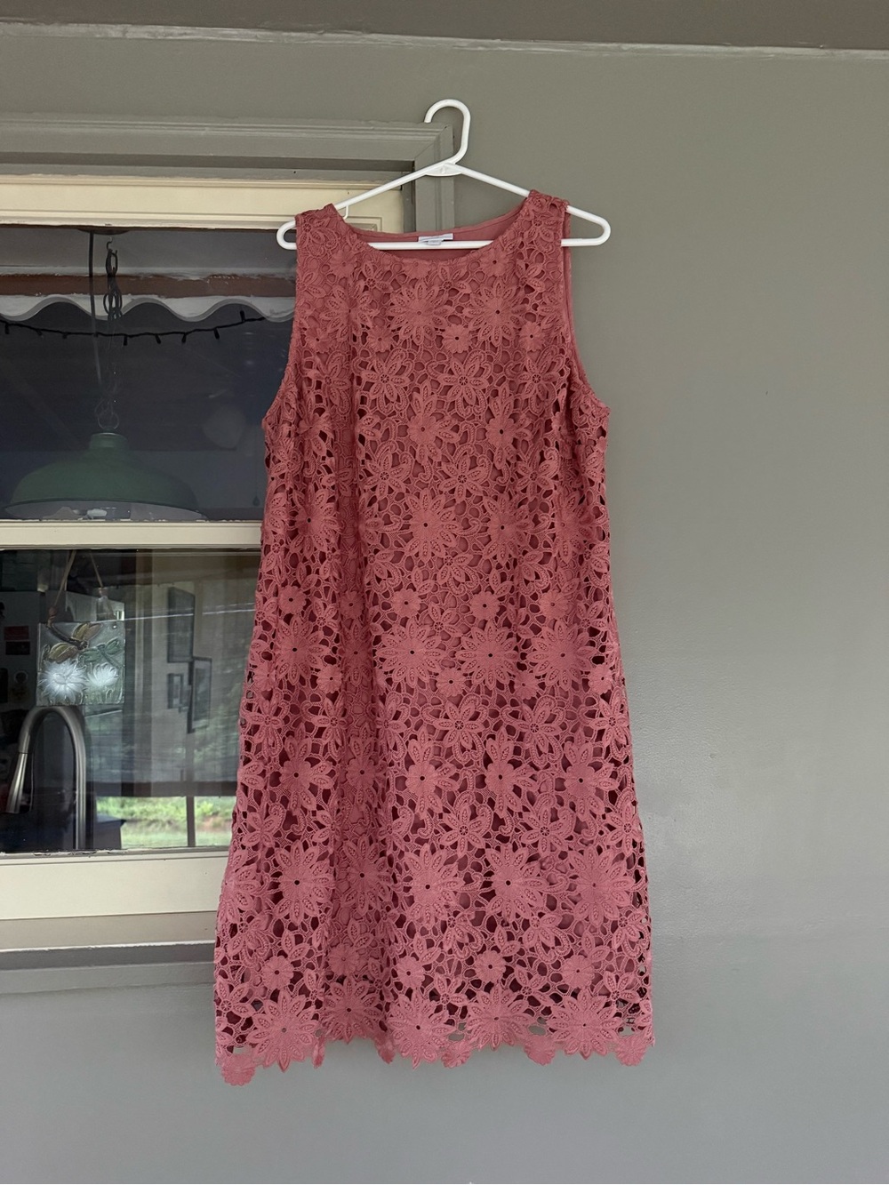 J. Jill Dusty Rose Floral Lace Mini Dress